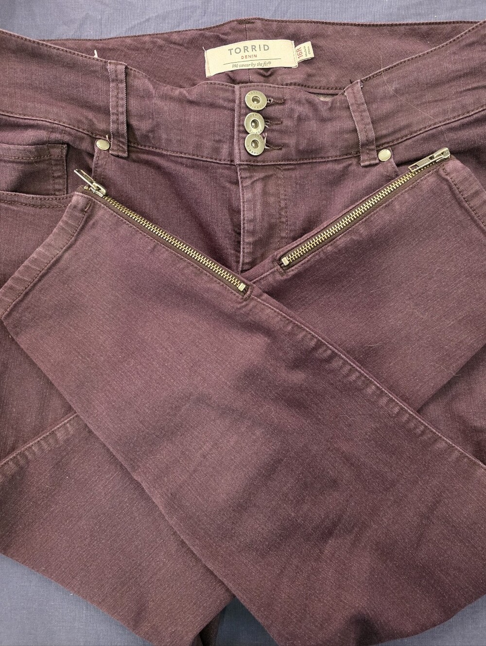 Torrid Denim Jeans in Deep Plum - Picture 2 of 2